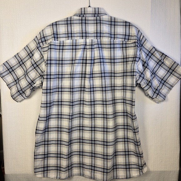 Cinch Shirt Blue/White Short Sleeve Shirt Cowboy Western Rodeo Men's XL - Picture 5 of 5